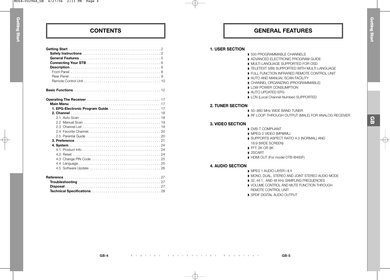 Samsung DTB-B360 User Manual | Page 35 / 62