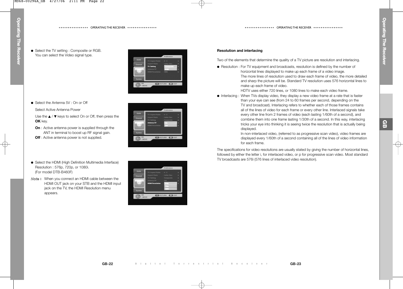 Samsung DTB-B360 User Manual | Page 44 / 62