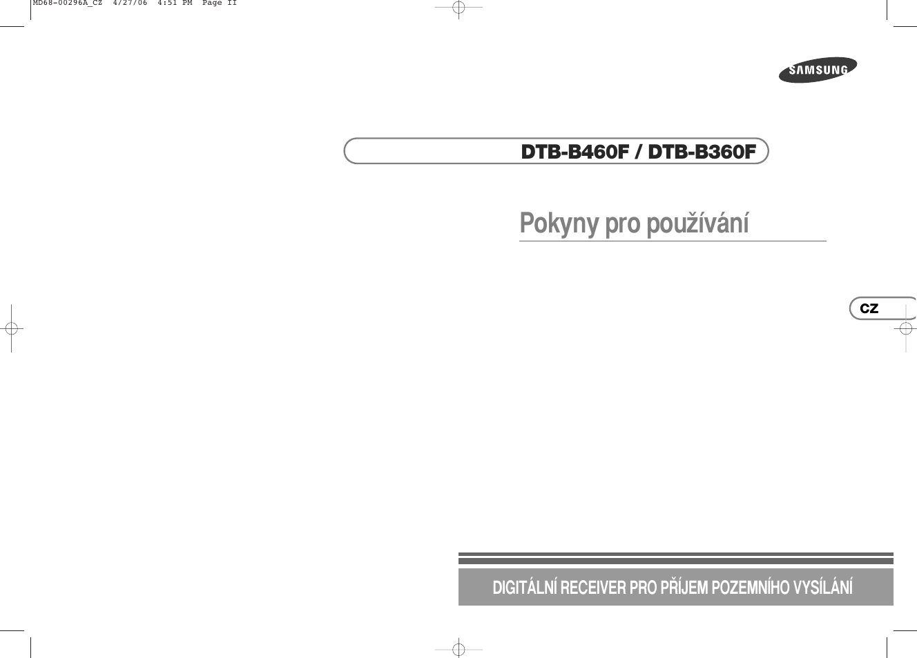 Pokyny pro pouïívání | Samsung DTB-B360 User Manual | Page 48 / 62