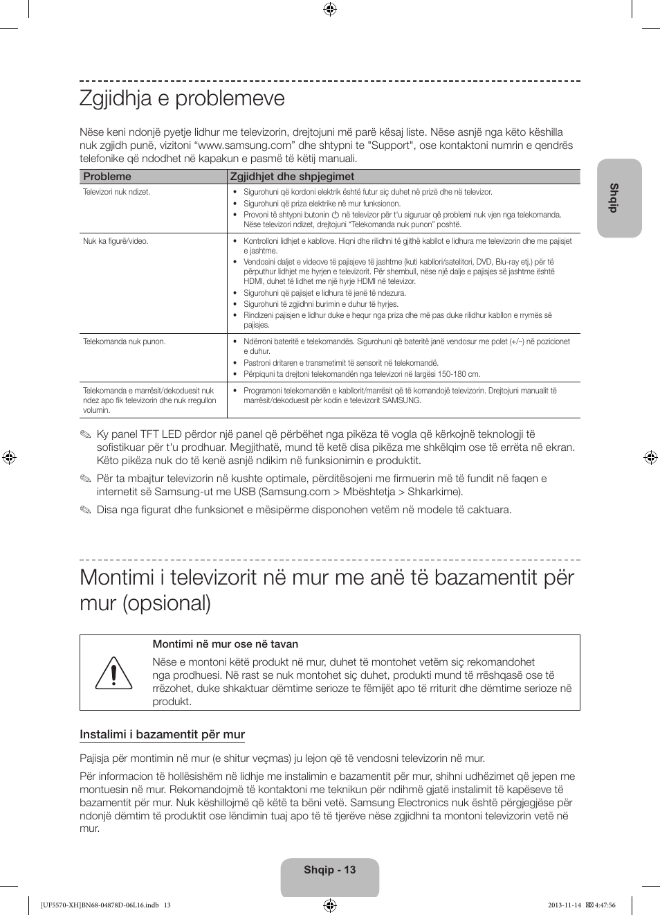 Zgjidhja e problemeve | Samsung UE46F5570SS User Manual | Page 193 / 289