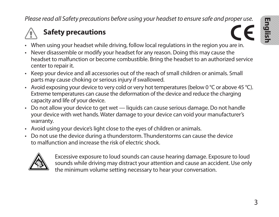 Safety precautions, 3english | Samsung HM3700 User Manual | Page 5 / 213