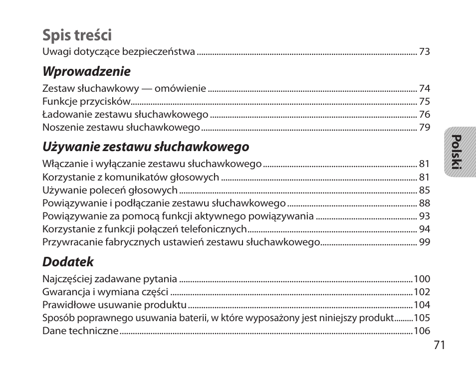 Samsung HM3700 User Manual | Page 73 / 213