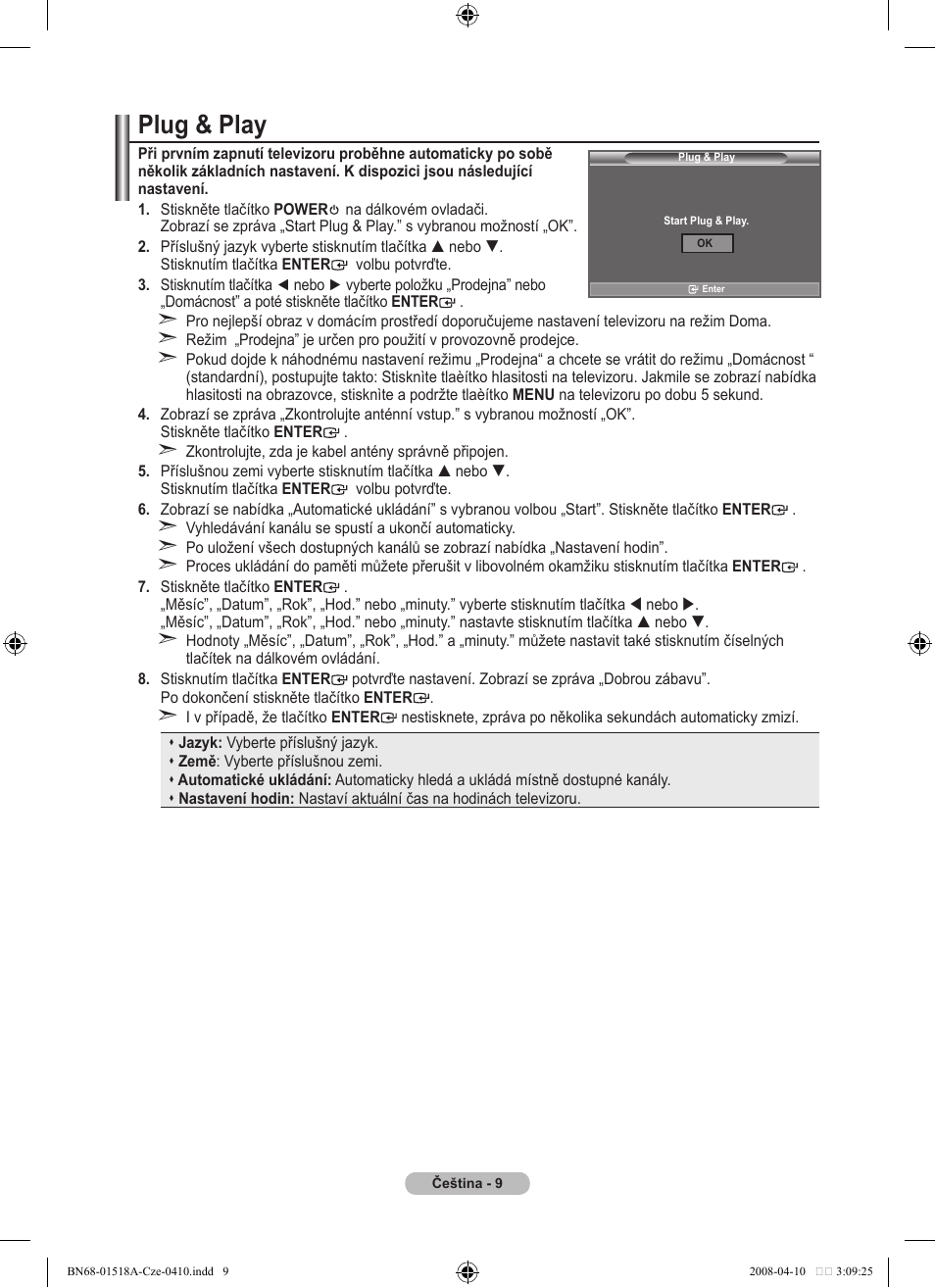 Plug & play | Samsung LE32A330J1N User Manual | Page 319 / 413