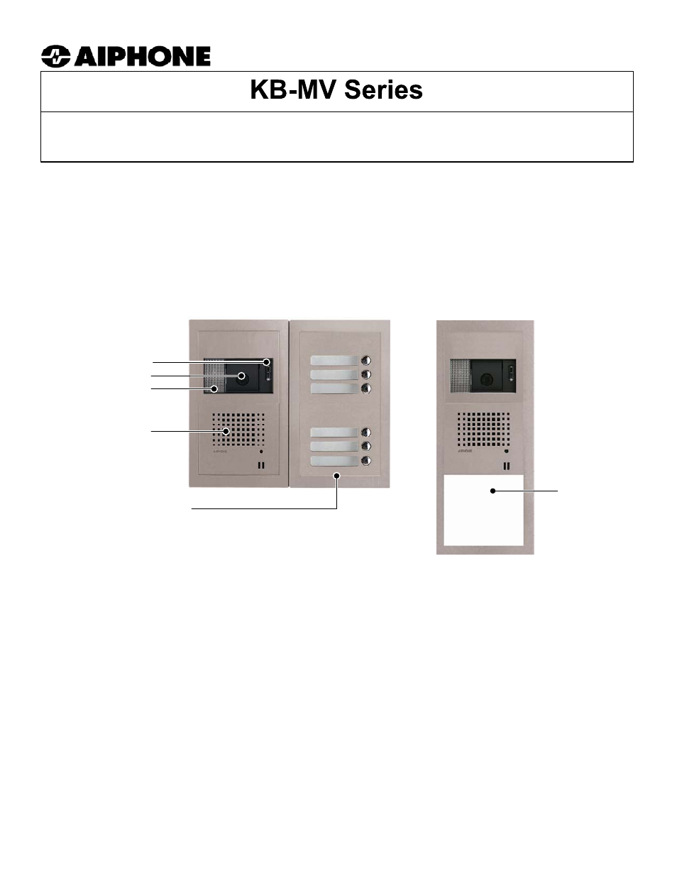 Aiphone KB-SWS User Manual | 4 pages