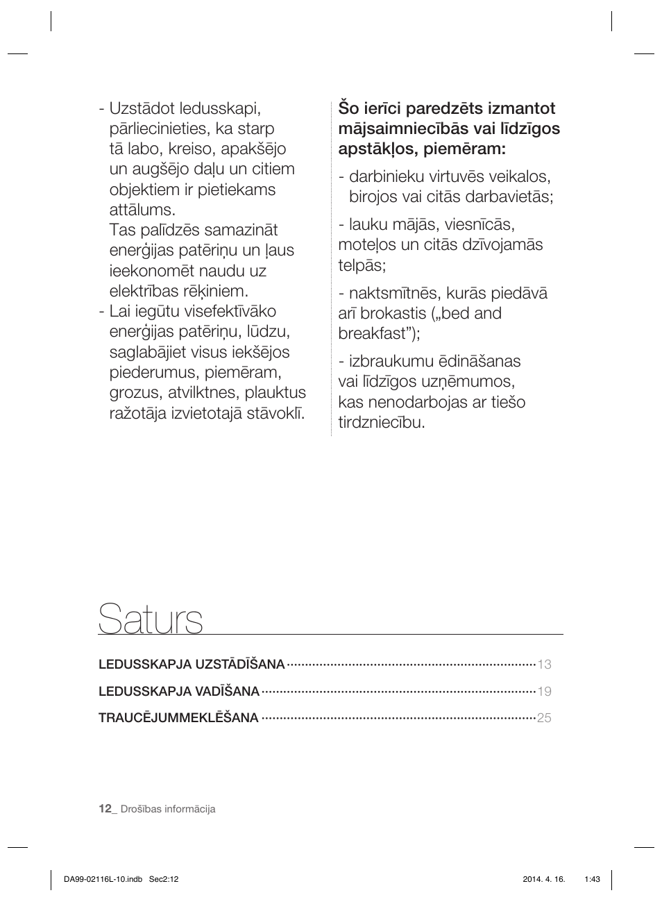 Saturs | Samsung RL55VTEBG User Manual | Page 224 / 240