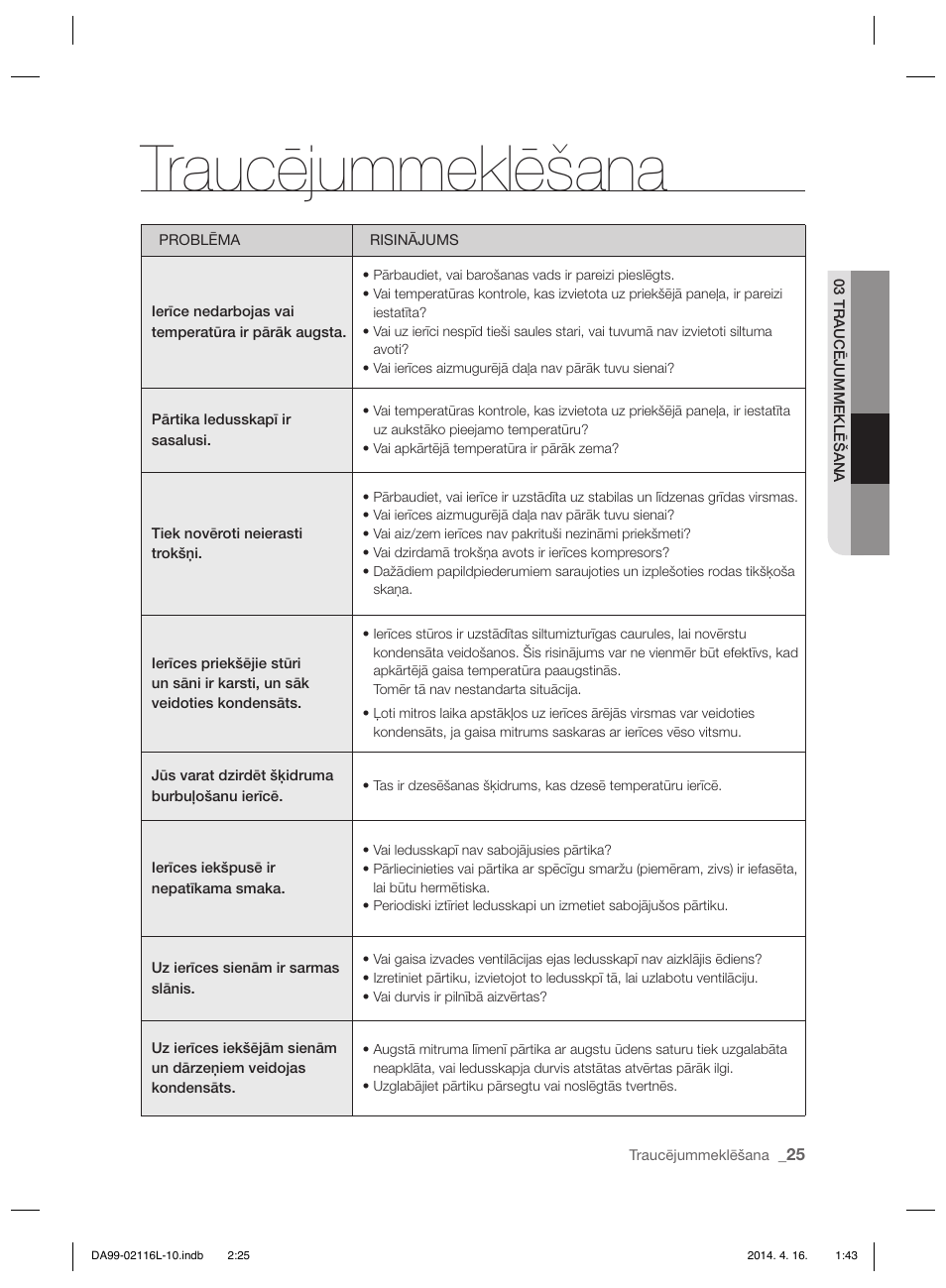 Traucējummeklēšana | Samsung RL55VTEBG User Manual | Page 237 / 240