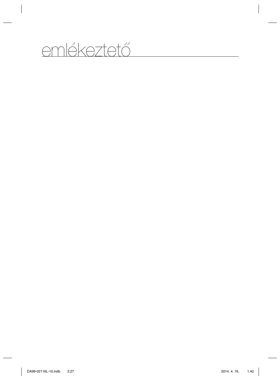 Emlékeztető | Samsung RL55VTEBG User Manual | Page 79 / 240