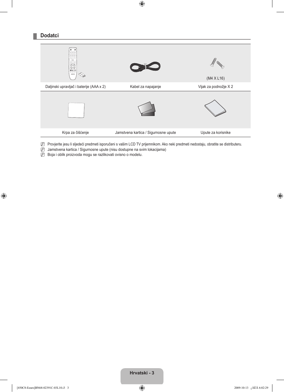 Dodatci | Samsung LE22B450C8W User Manual | Page 175 / 348