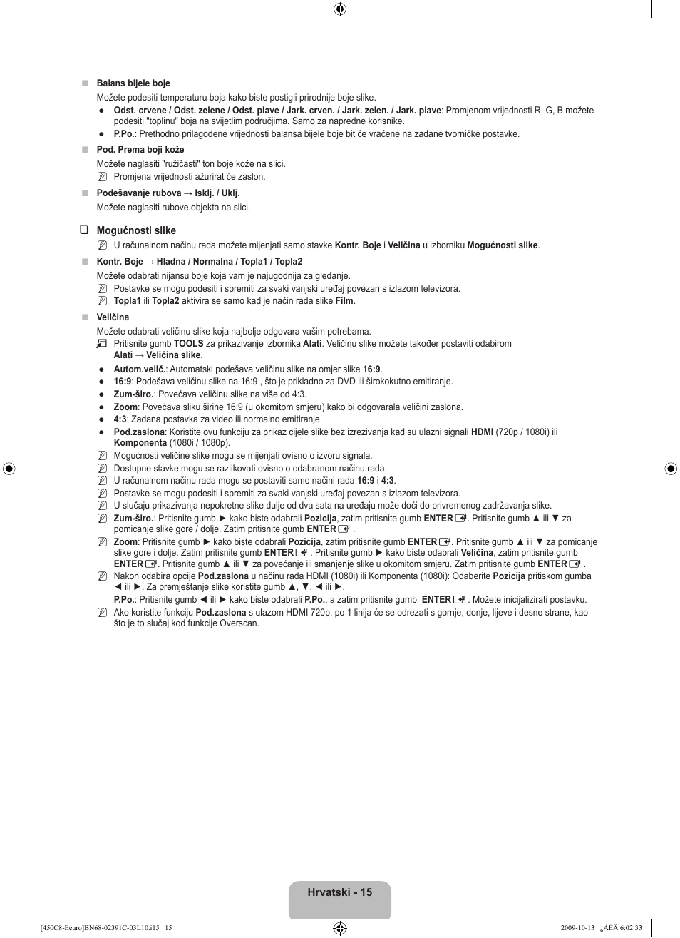 Samsung LE22B450C8W User Manual | Page 187 / 348