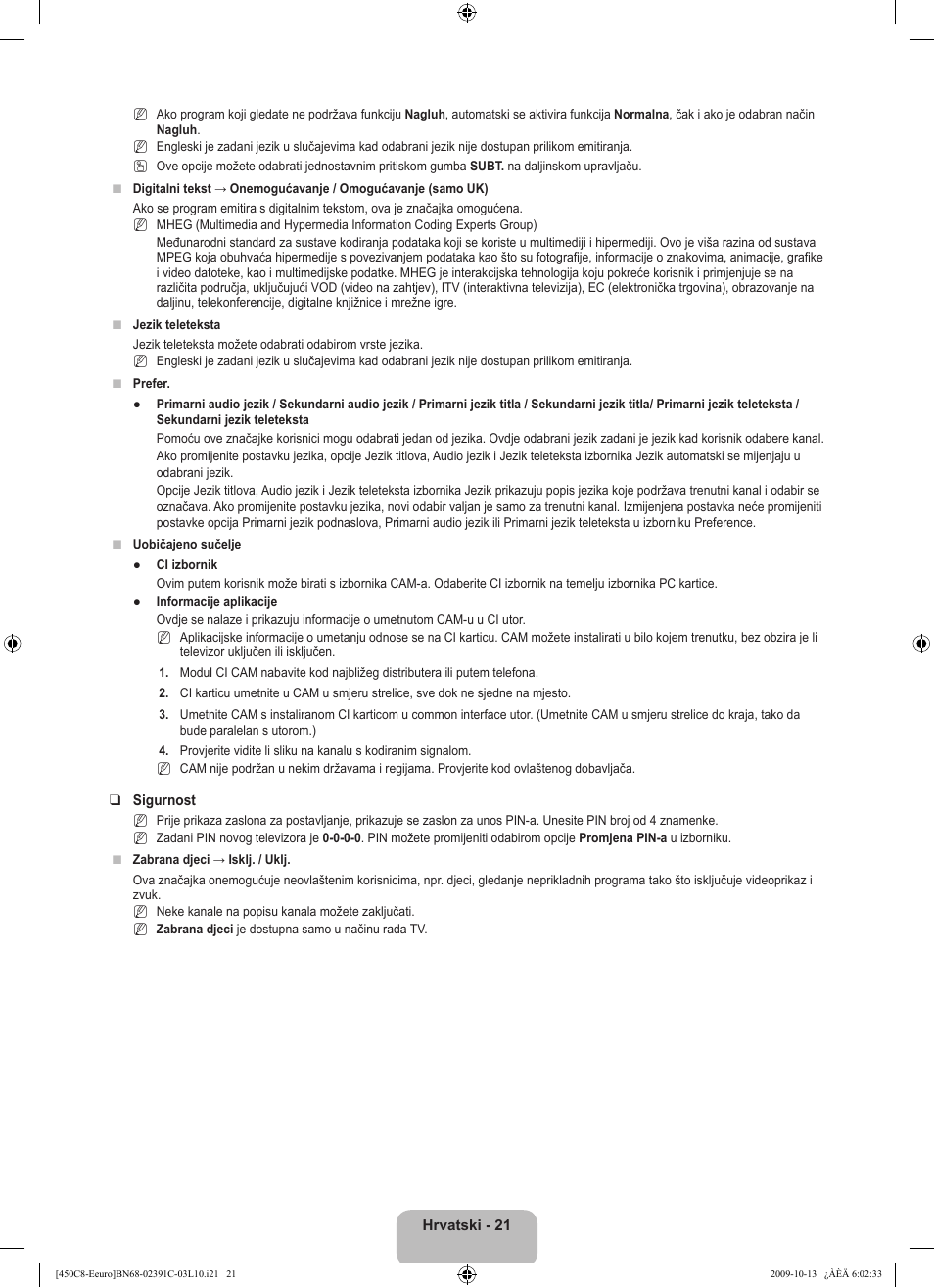 Samsung LE22B450C8W User Manual | Page 193 / 348