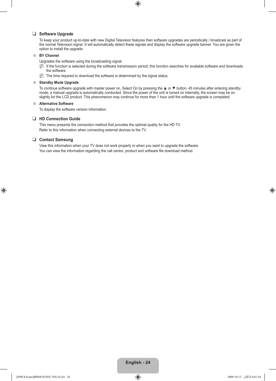 Samsung LE22B450C8W User Manual | Page 26 / 348