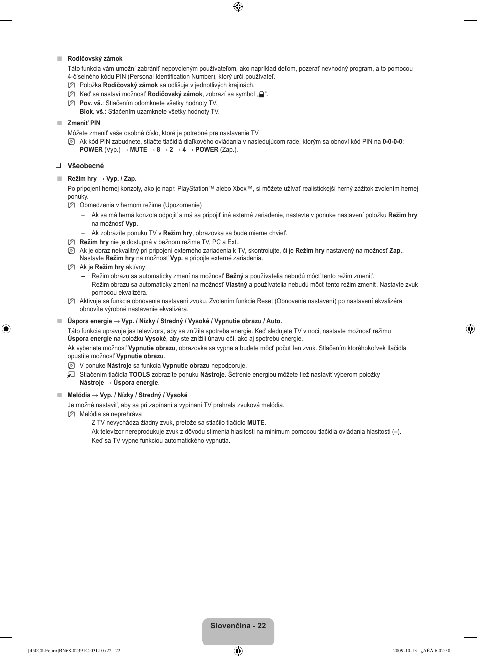 Samsung LE22B450C8W User Manual | Page 262 / 348