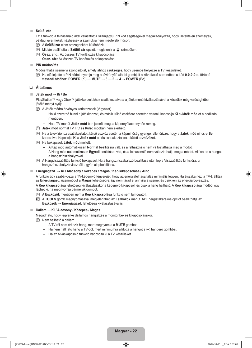 Samsung LE22B450C8W User Manual | Page 58 / 348