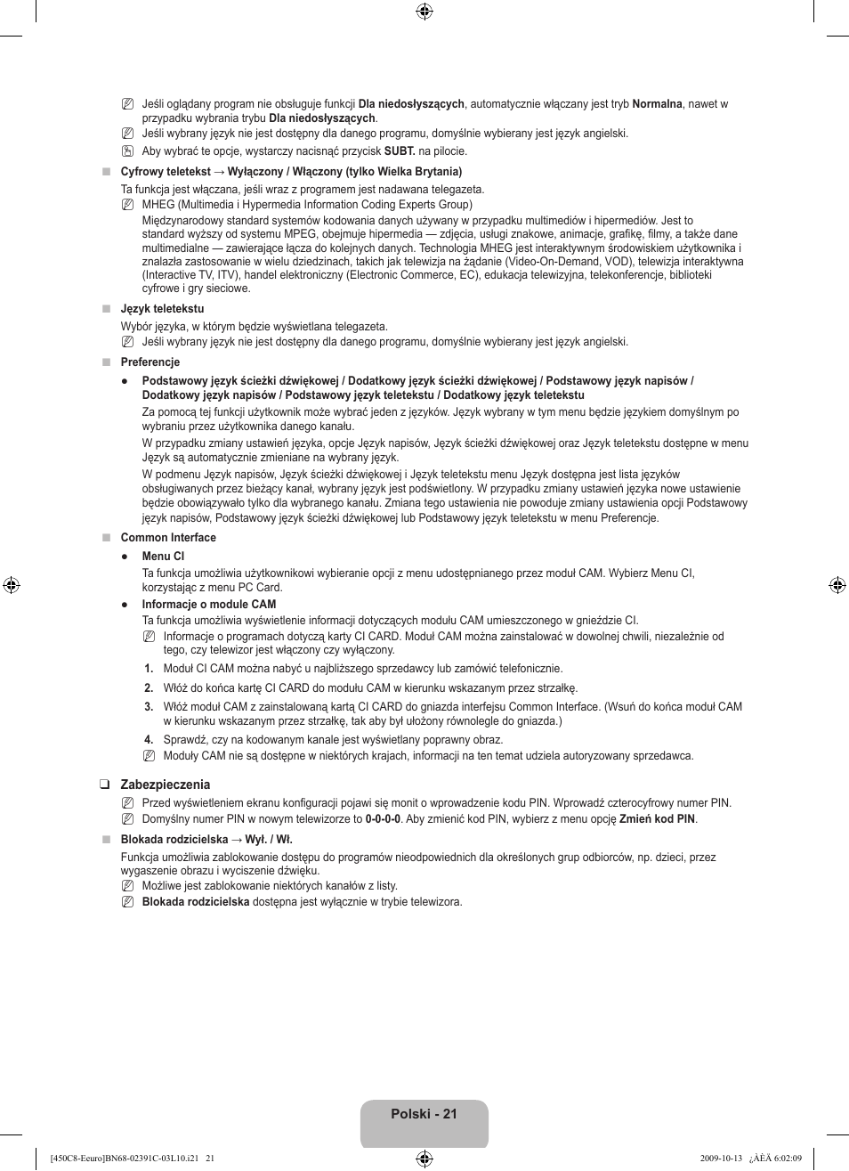 Samsung LE22B450C8W User Manual | Page 91 / 348