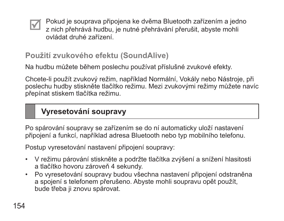 Vyresetování soupravy | Samsung BHS3000 User Manual | Page 156 / 196