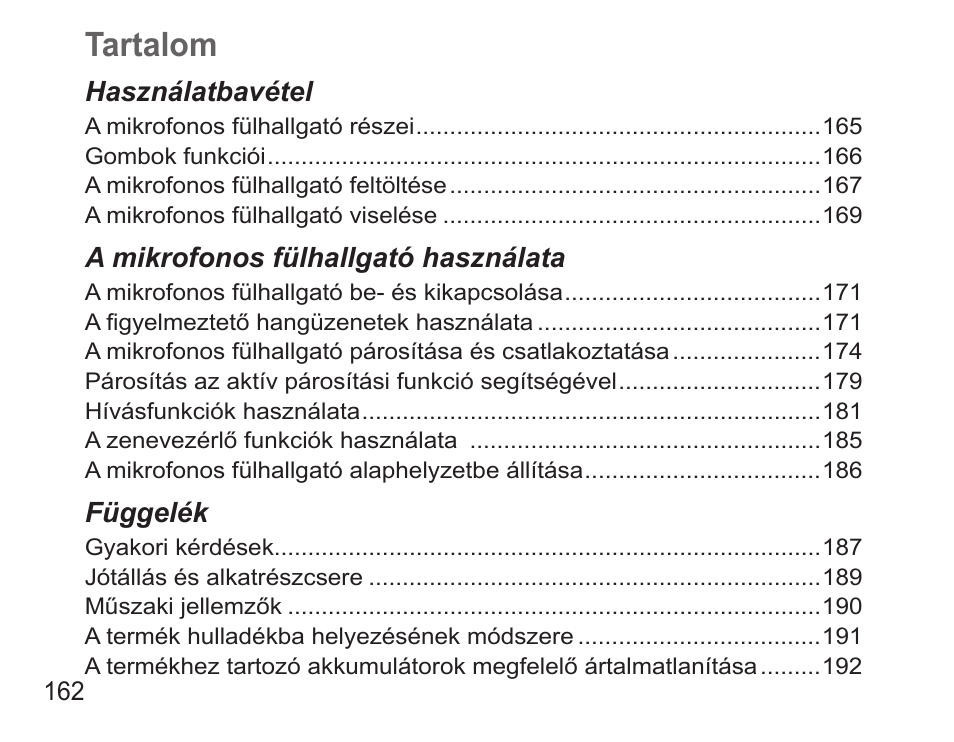 Magyar, Tartalom | Samsung BHS3000 User Manual | Page 164 / 196