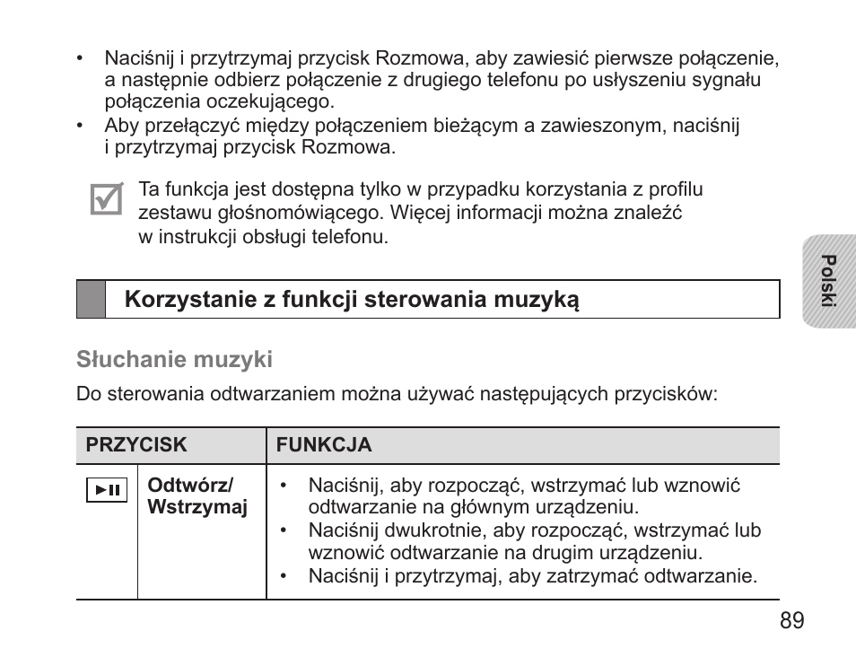 Korzystanie z funkcji sterowania muzyką | Samsung BHS3000 User Manual | Page 91 / 196