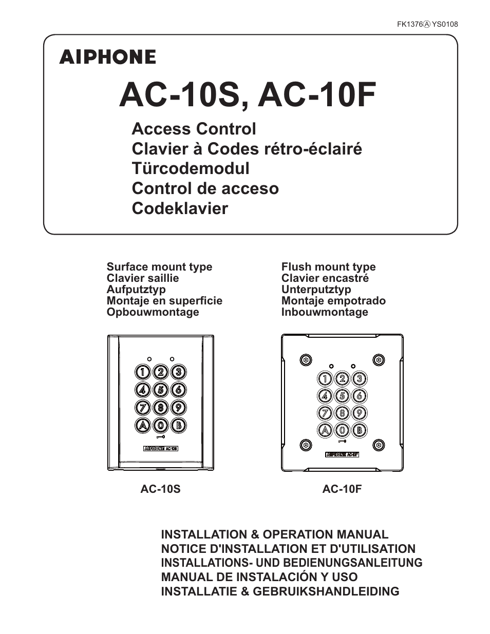 Aiphone AC-10F User Manual | 27 pages