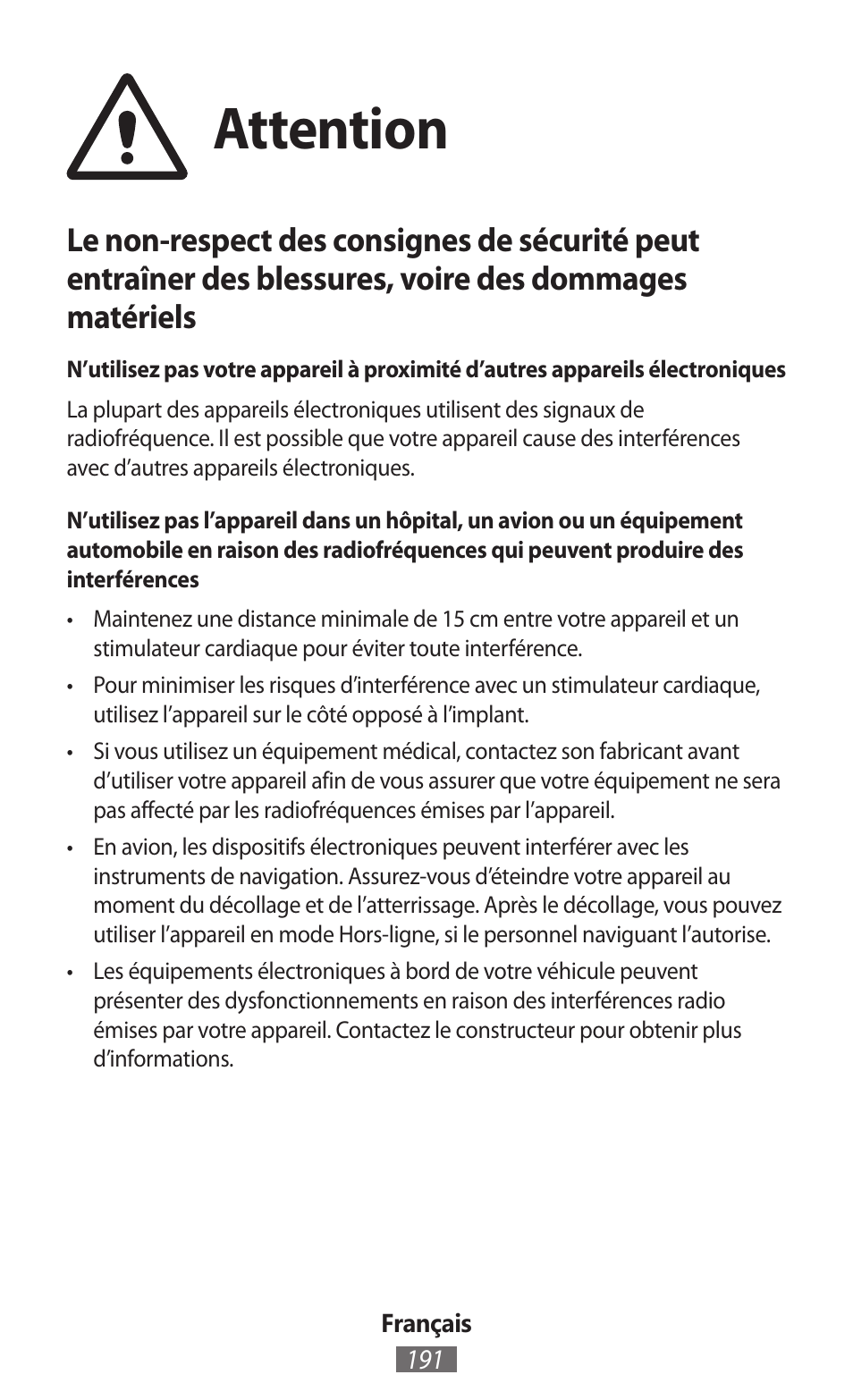 Attention | Samsung SM-R350 User Manual | Page 192 / 605