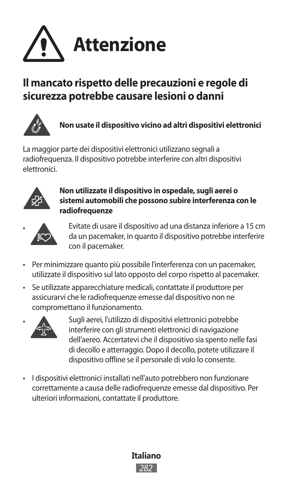 Attenzione | Samsung SM-R350 User Manual | Page 283 / 605