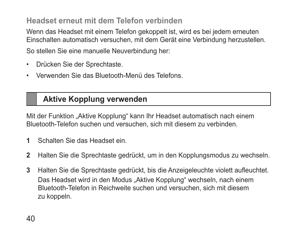 Aktive kopplung verwenden | Samsung BHM3200 User Manual | Page 42 / 158