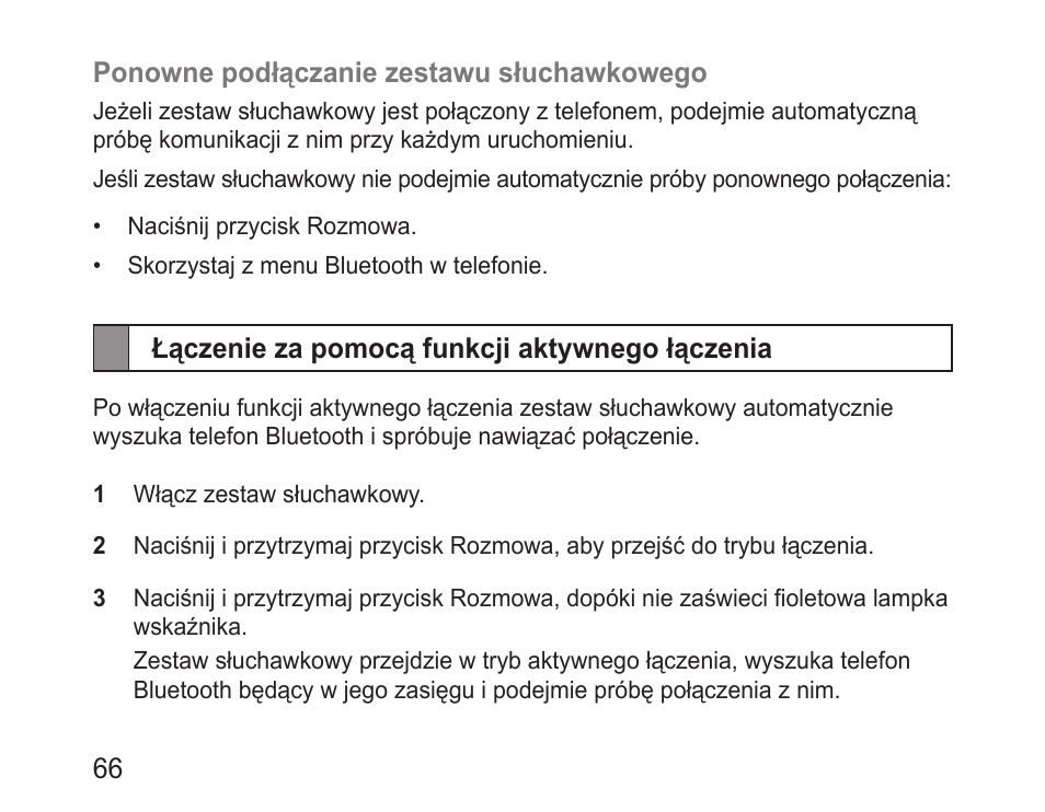 Łączenie za pomocą funkcji aktywnego łączenia | Samsung BHM3200 User Manual | Page 68 / 158