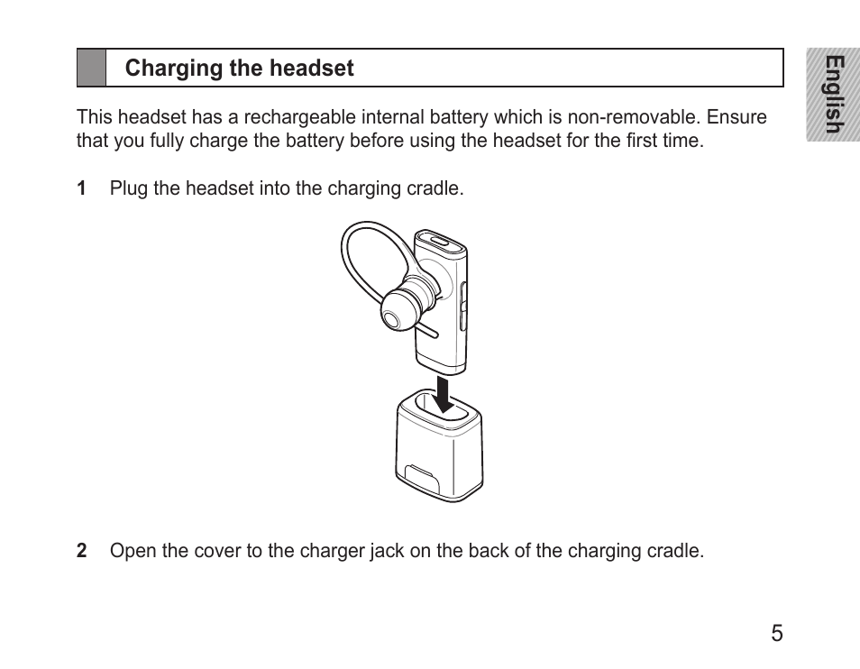 Charging the headset | Samsung BHM3200 User Manual | Page 7 / 158