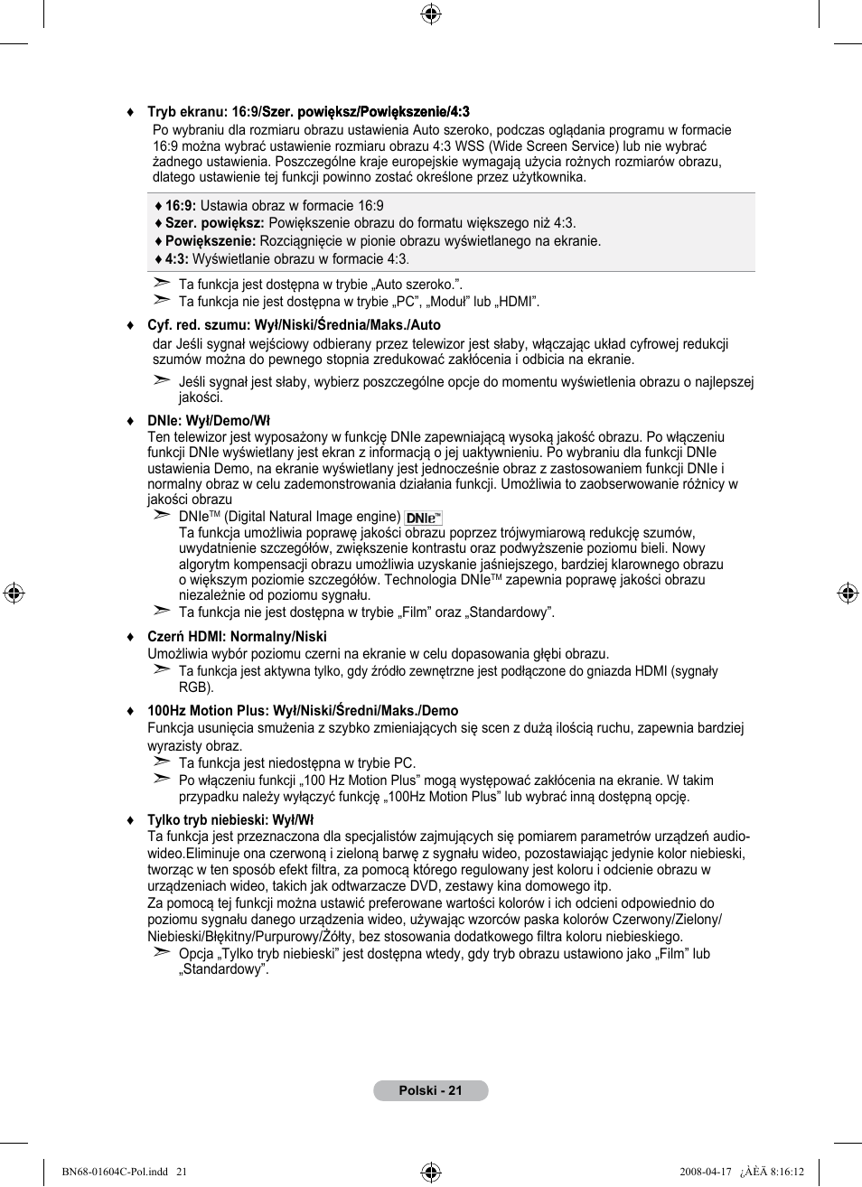 Samsung LE37A616A3F User Manual | Page 159 / 614