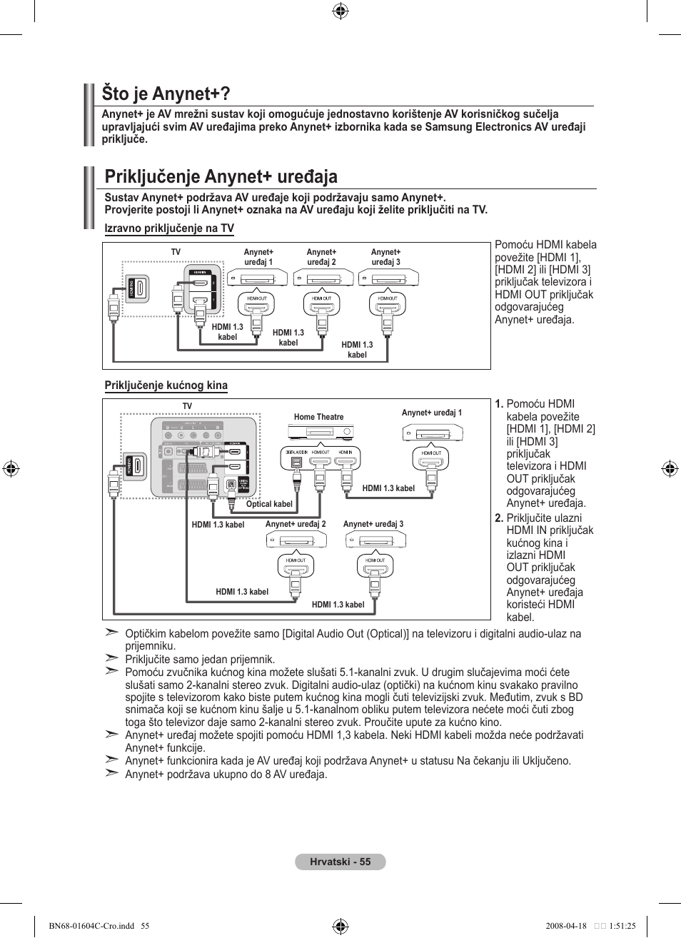 Priključenje anynet+ uređaja, Što je anynet | Samsung LE37A616A3F User Manual | Page 397 / 614