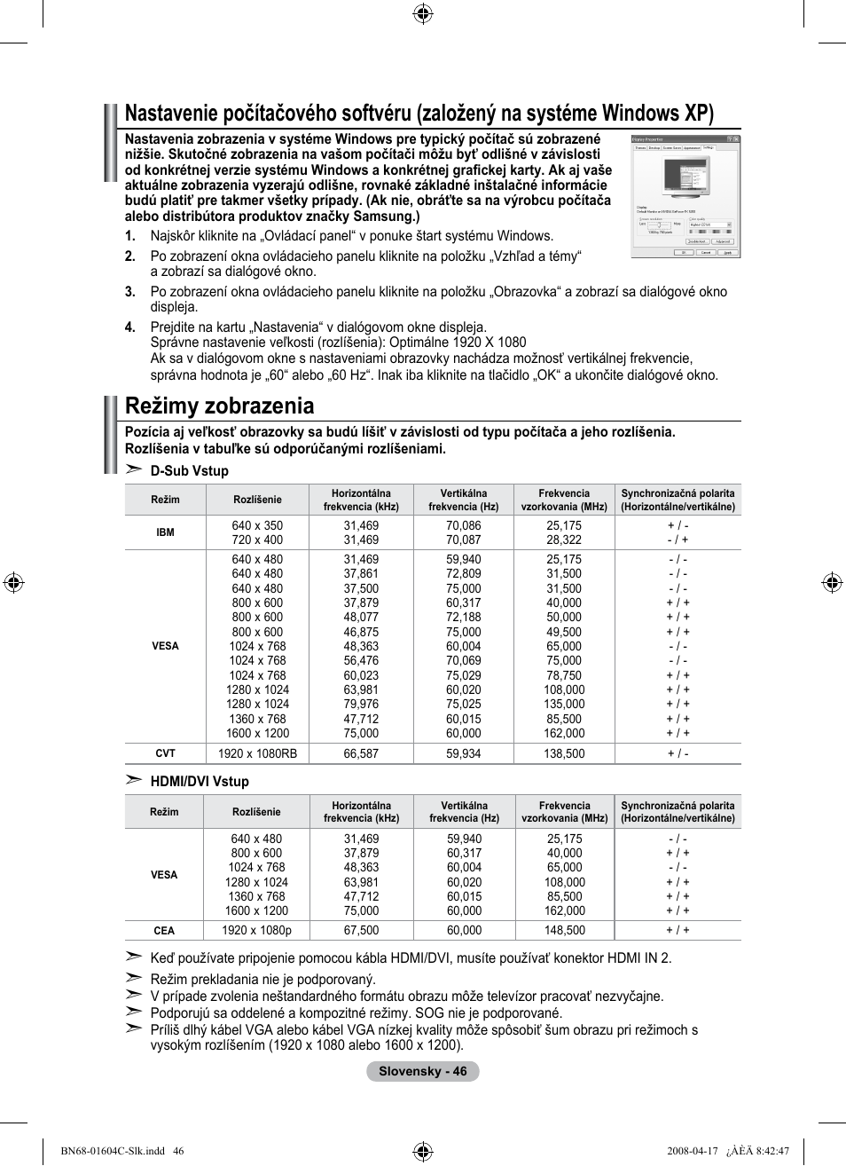 Režimy zobrazenia | Samsung LE37A616A3F User Manual | Page 524 / 614