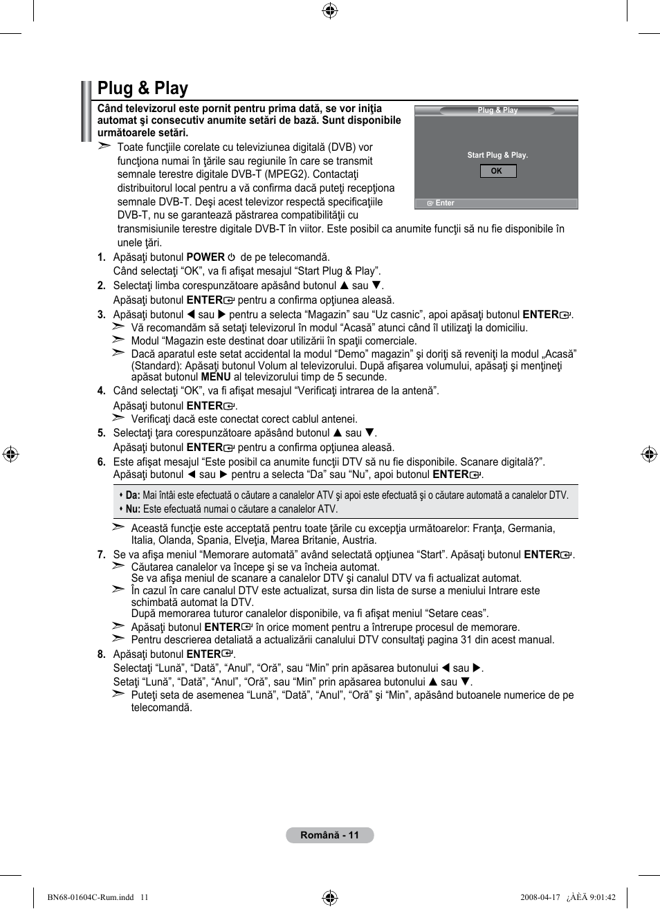 Plug & play | Samsung LE37A616A3F User Manual | Page 557 / 614