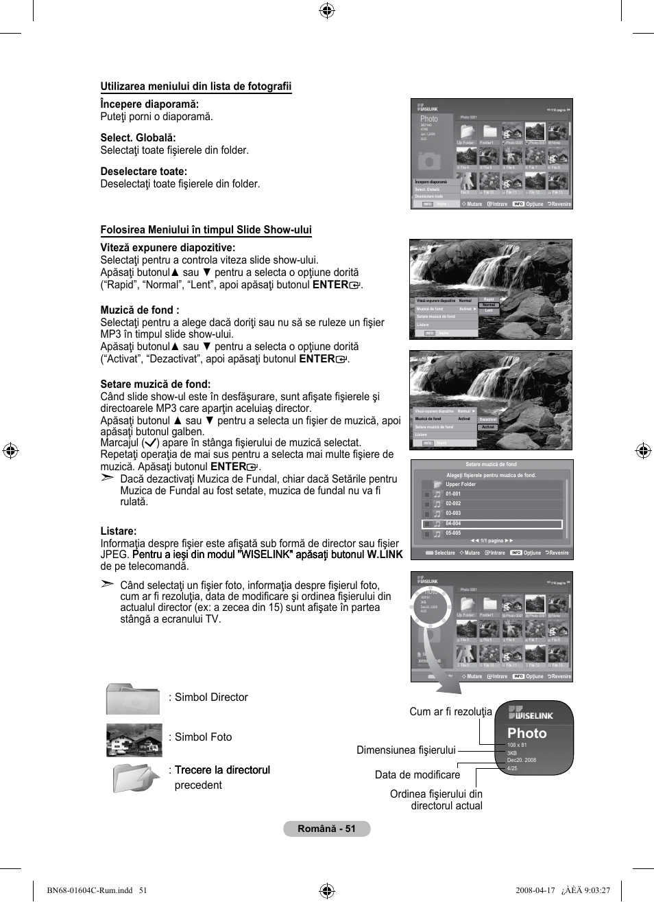 Photo, Română | Samsung LE37A616A3F User Manual | Page 597 / 614