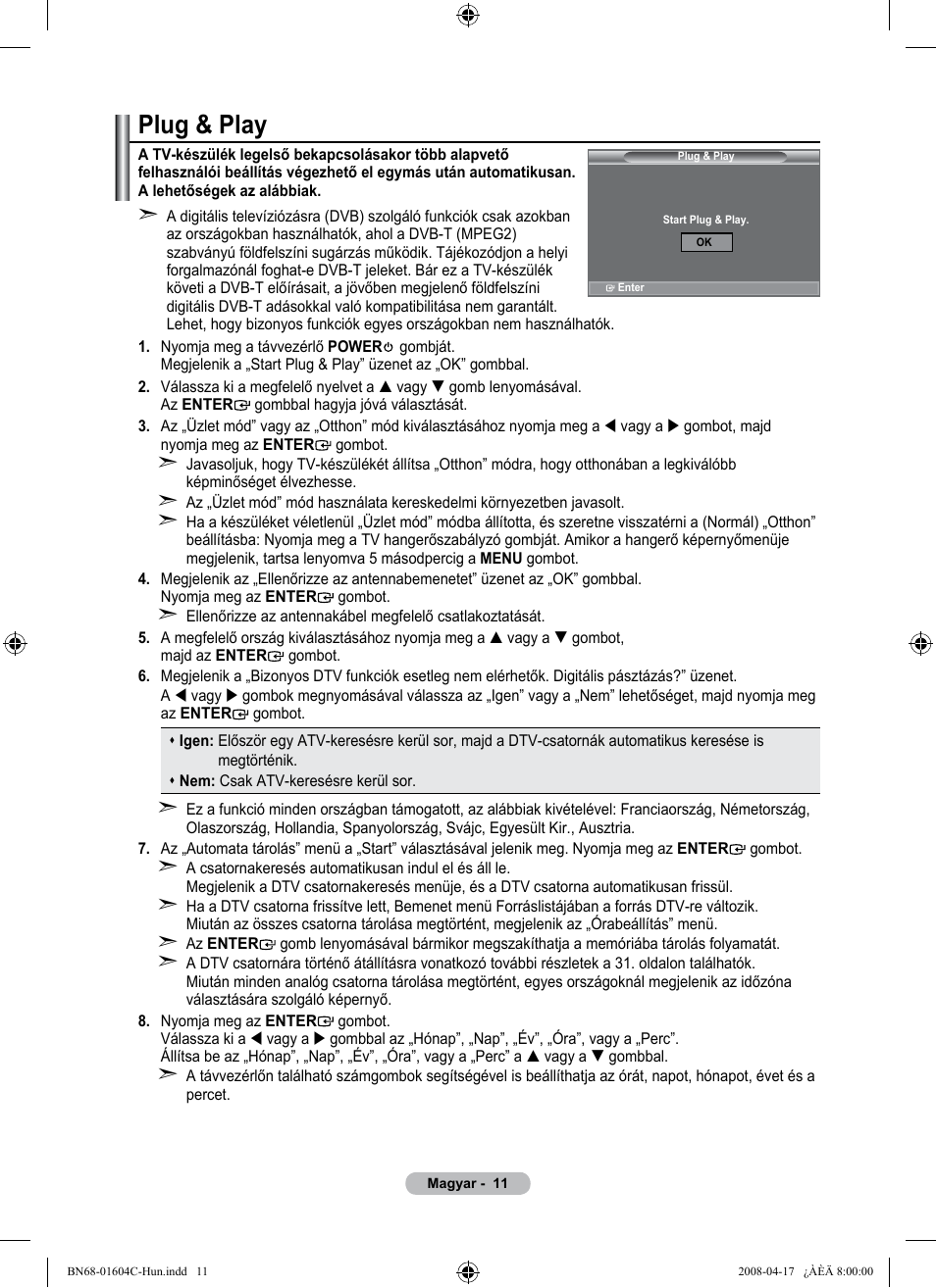Plug & play | Samsung LE37A616A3F User Manual | Page 81 / 614