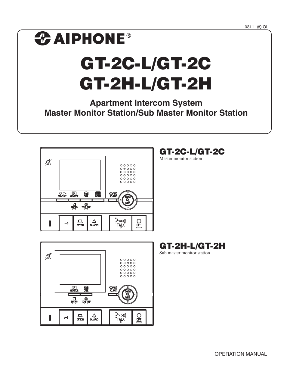 Aiphone GT-2C-L User Manual | 26 pages