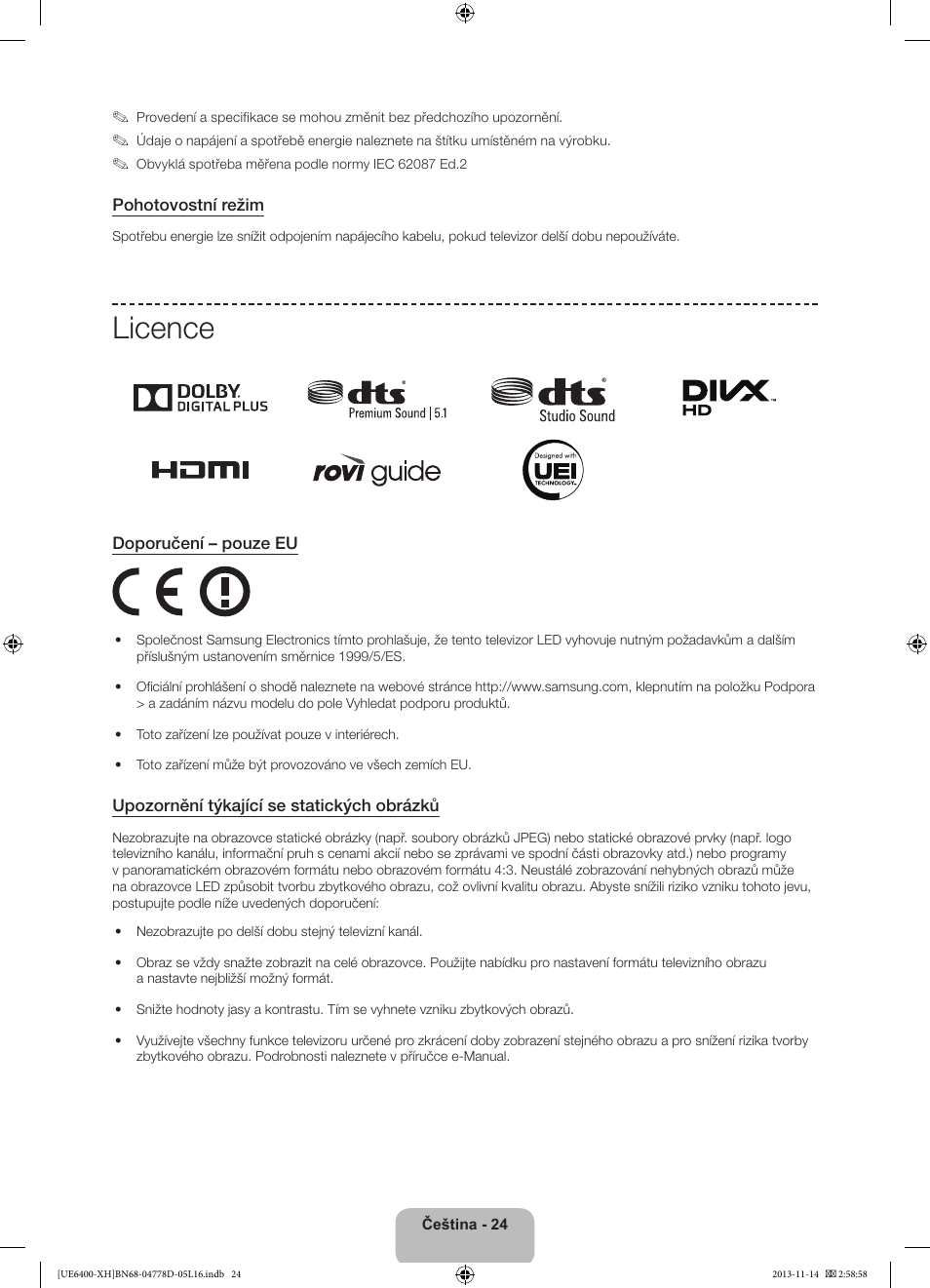 Licence | Samsung UE40F6400AK User Manual | Page 168 / 385