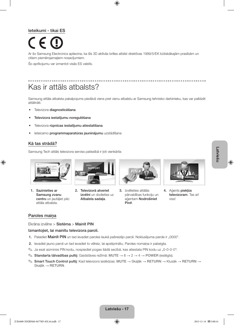 Kas ir attāls atbalsts | Samsung UE40F6400AK User Manual | Page 329 / 385