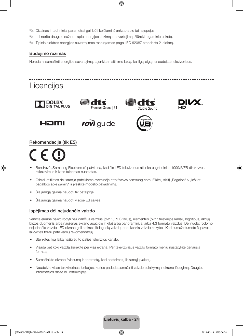 Licencijos | Samsung UE40F6400AK User Manual | Page 360 / 385