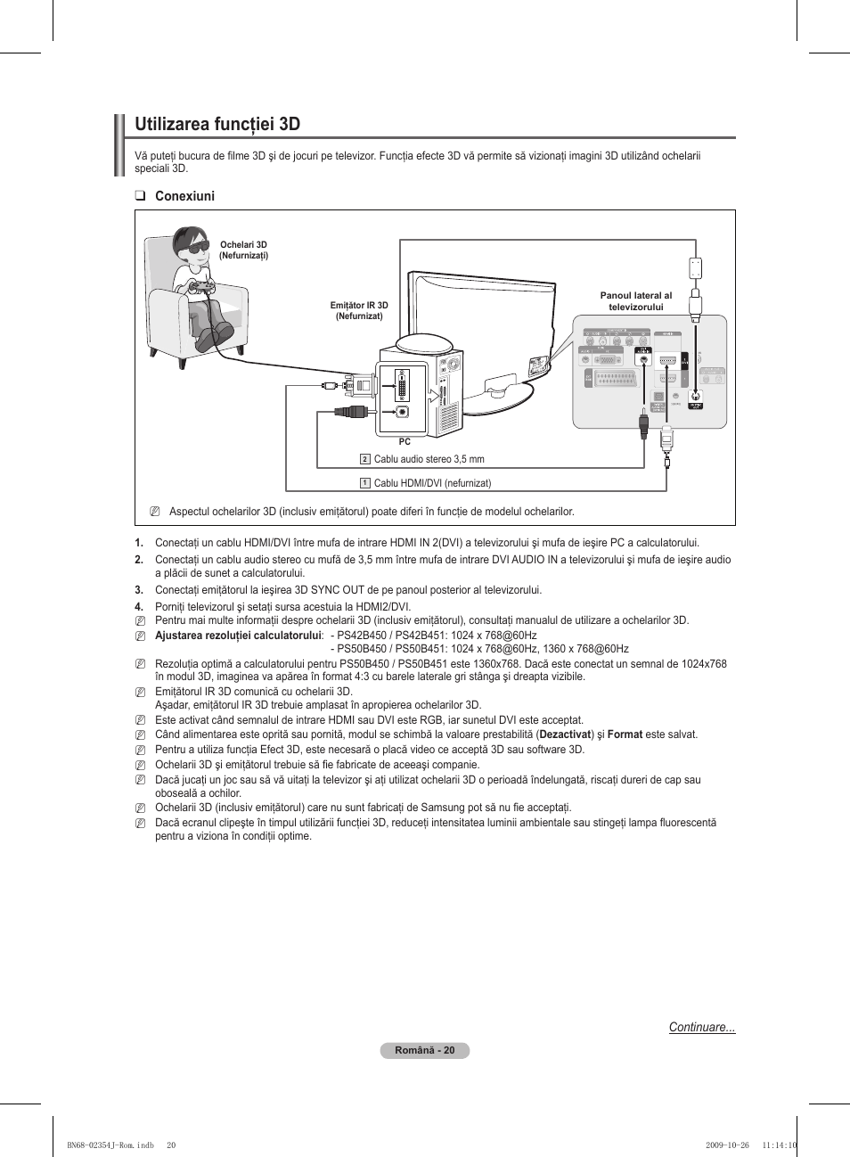 Utilizarea funcţiei d | Samsung PS42B451B2W User Manual | Page 293 / 393