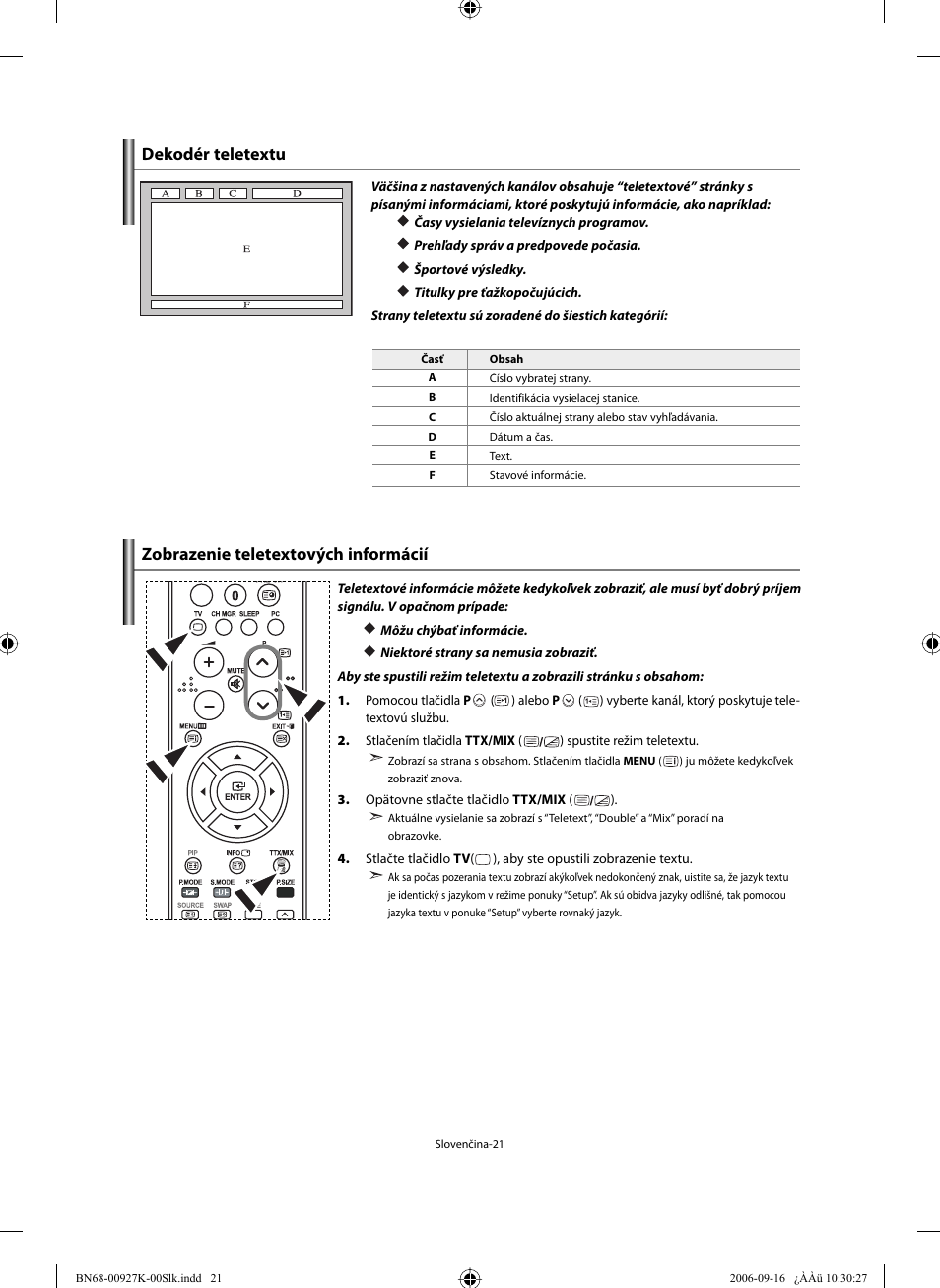Dekodér teletextu, Zobrazenie teletextových informácií | Samsung LE32R32B User Manual | Page 153 / 211