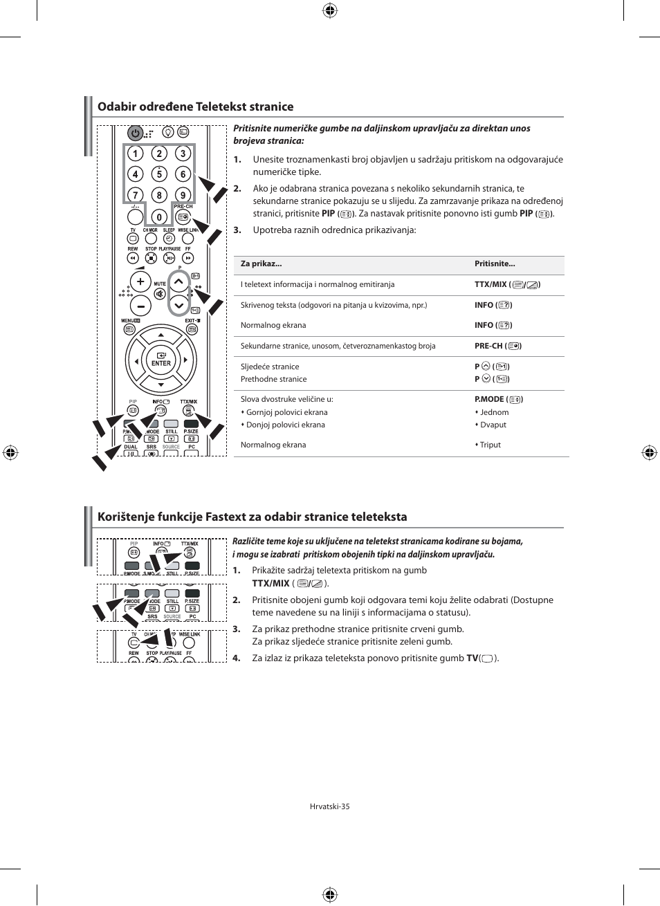 Odabir određene teletekst stranice | Samsung LE40F71B User Manual | Page 301 / 355