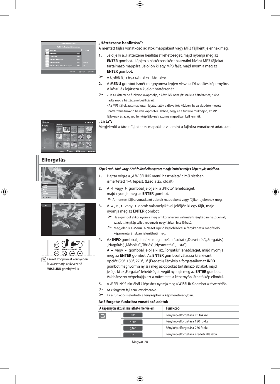 Elforgatás | Samsung LE40F71B User Manual | Page 74 / 355