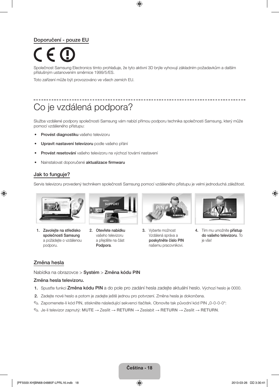 Co je vzdálená podpora | Samsung PS60F5500AW User Manual | Page 162 / 385