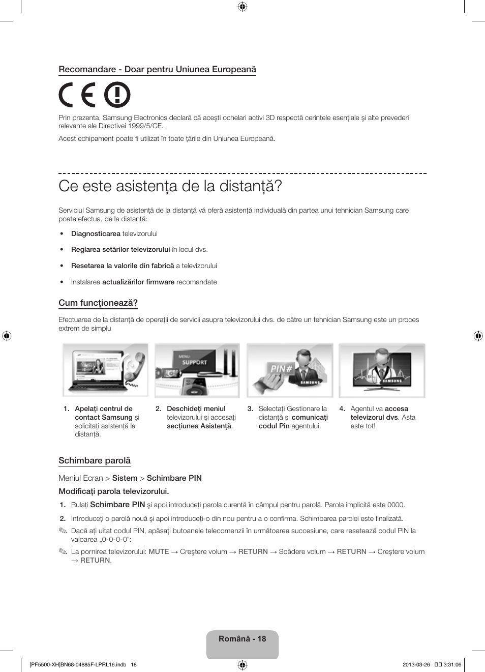Ce este asistenţa de la distanţă | Samsung PS60F5500AW User Manual | Page 210 / 385