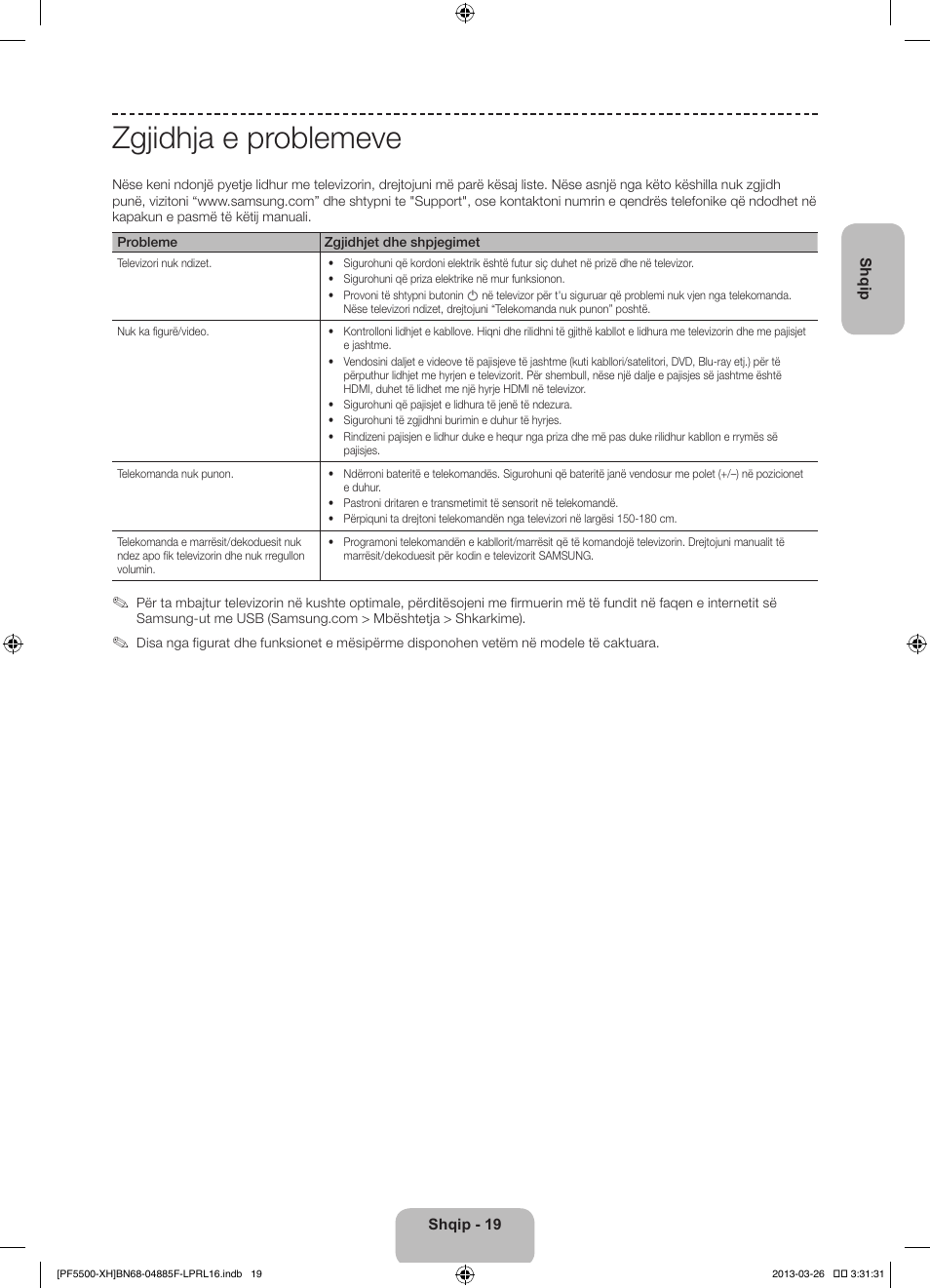 Zgjidhja e problemeve | Samsung PS60F5500AW User Manual | Page 259 / 385