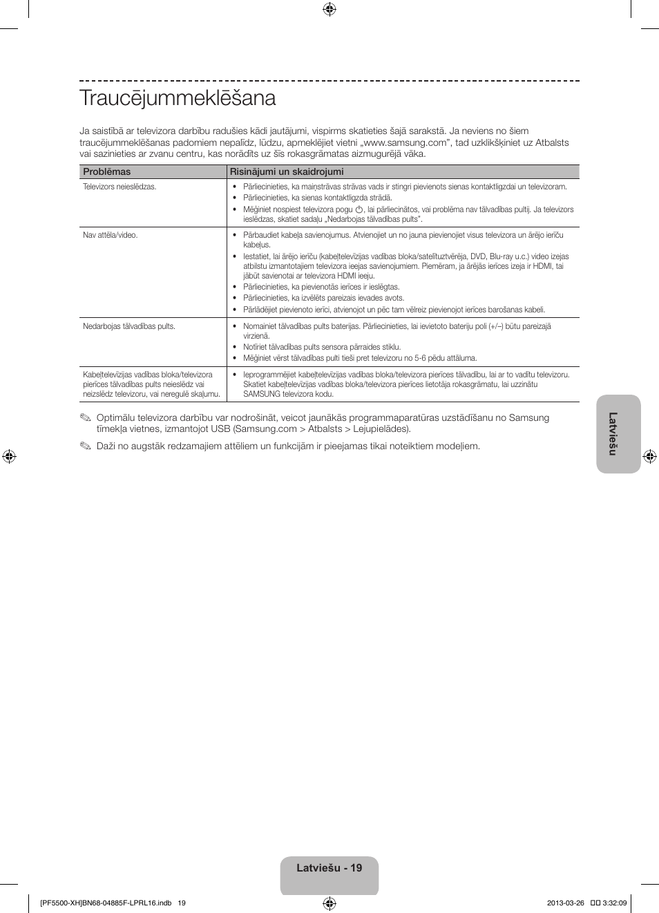Traucējummeklēšana | Samsung PS60F5500AW User Manual | Page 331 / 385