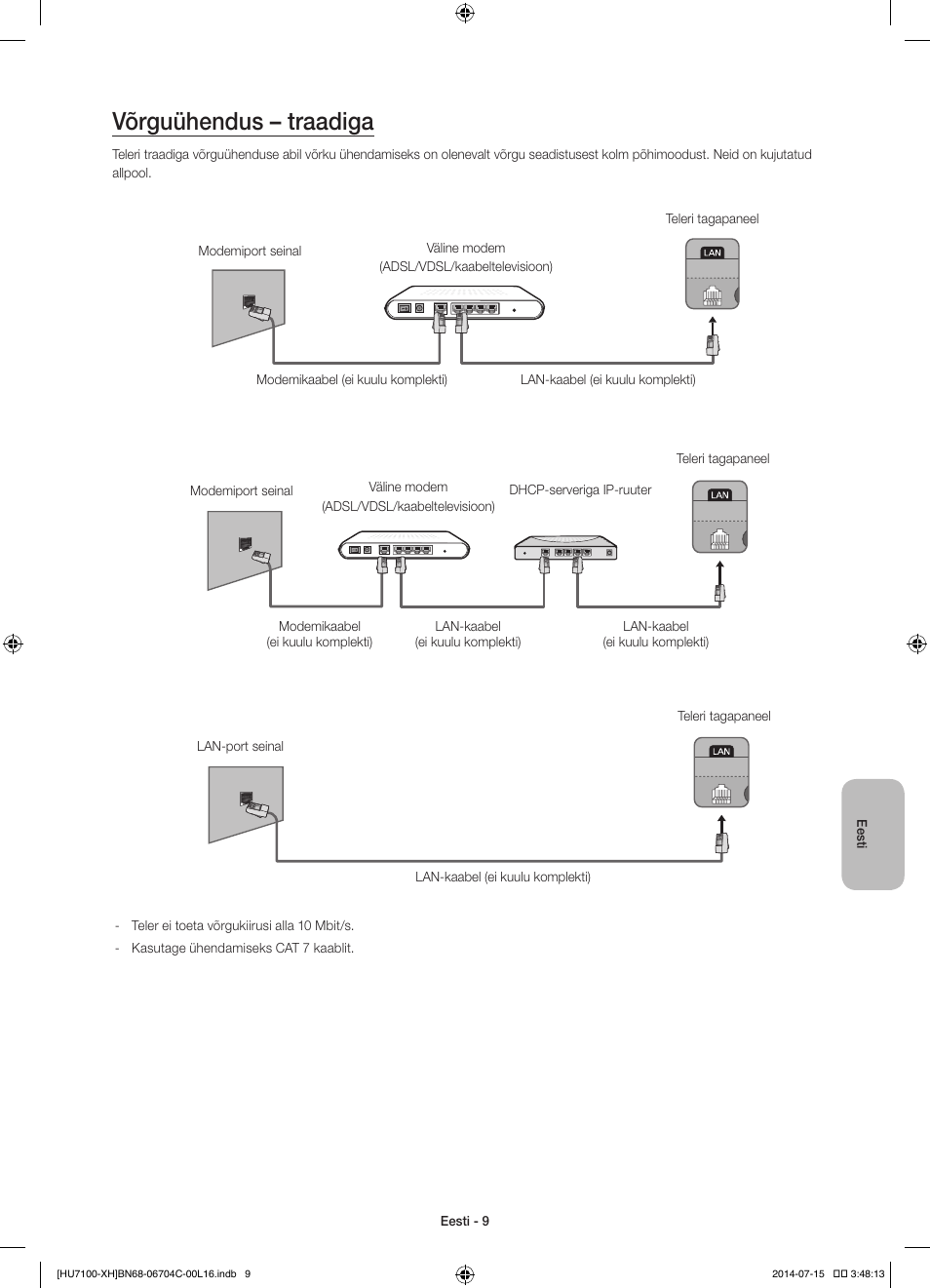 Võrguühendus – traadiga | Samsung UE55HU7100S User Manual | Page 309 / 322