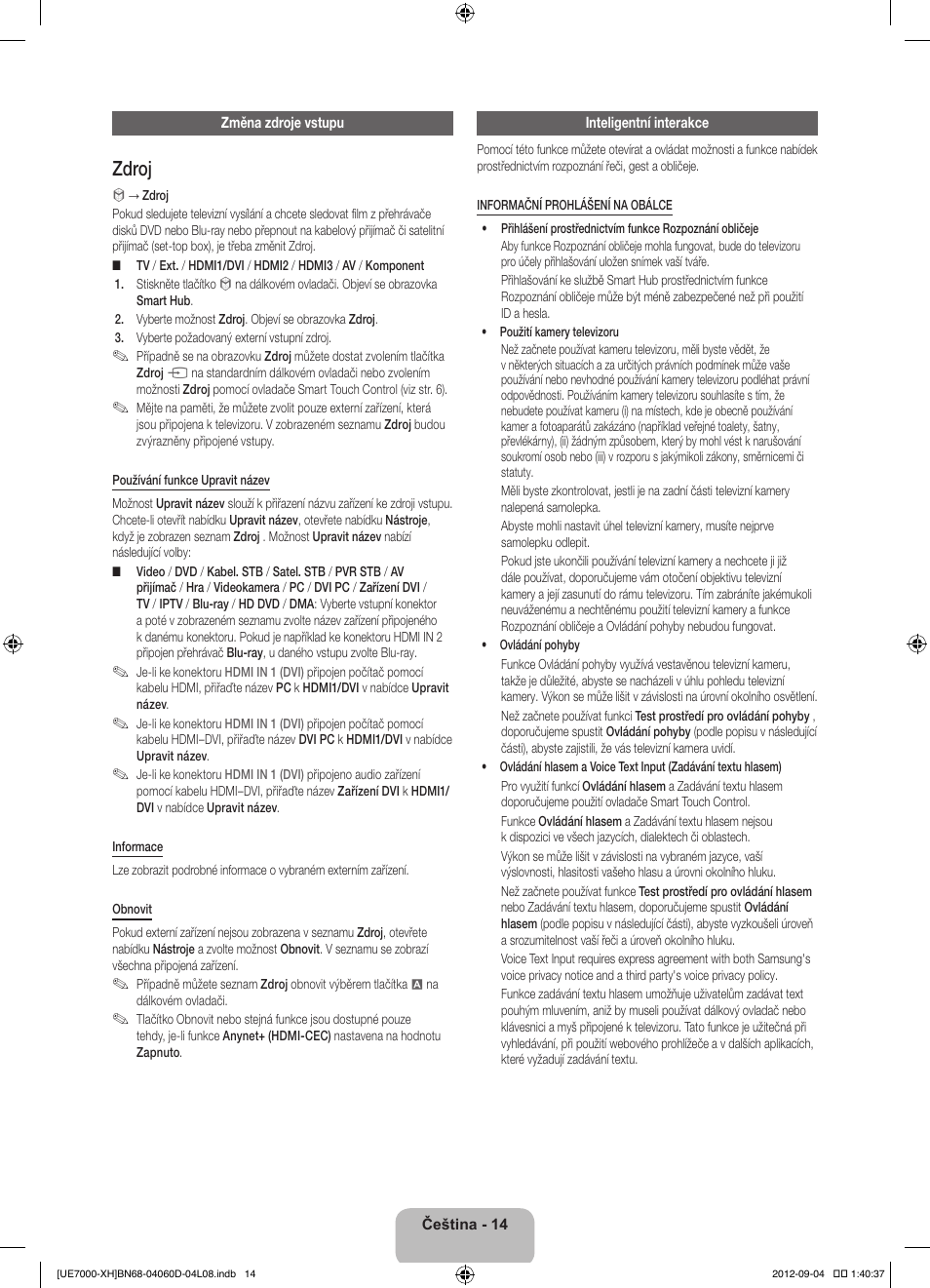 Zdroj | Samsung UE46ES7000S User Manual | Page 152 / 185