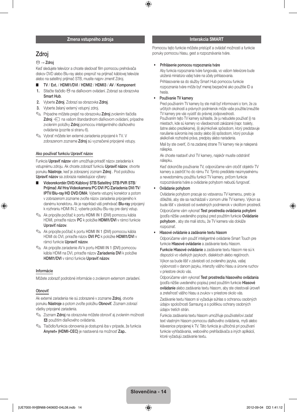 Zdroj | Samsung UE46ES7000S User Manual | Page 175 / 185