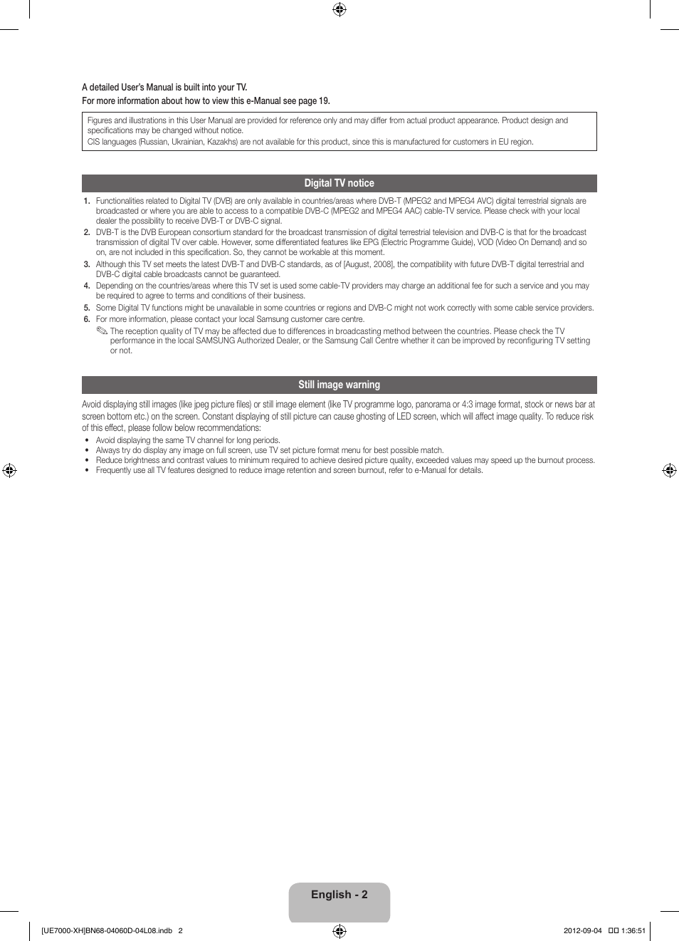 Samsung UE46ES7000S User Manual | Page 2 / 185