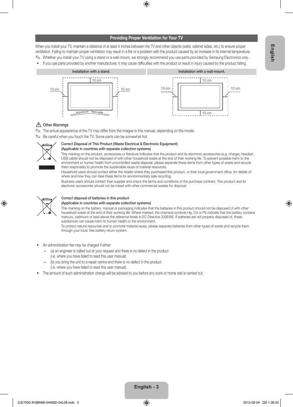 Samsung UE46ES7000S User Manual | Page 3 / 185